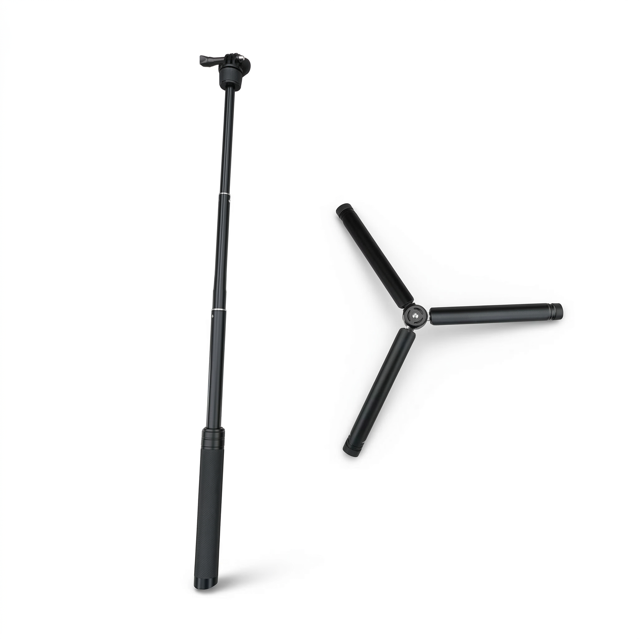 Lightweight Aluminum Telescopic Rod + Tripod + Rotary Head