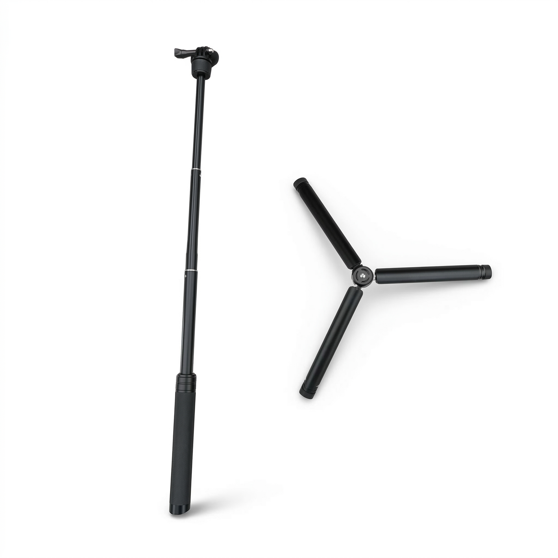 Lightweight Aluminum Telescopic Rod + Tripod + Rotary Head